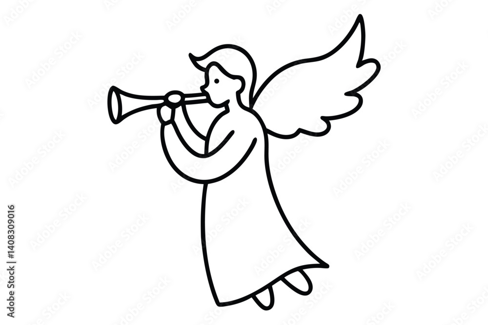 Obraz premium angel with wings vector icon