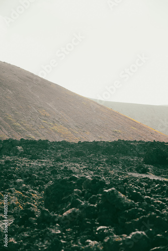 Mars-Like Volcanic Landscape in Timanfaya National Park, Lanzarote