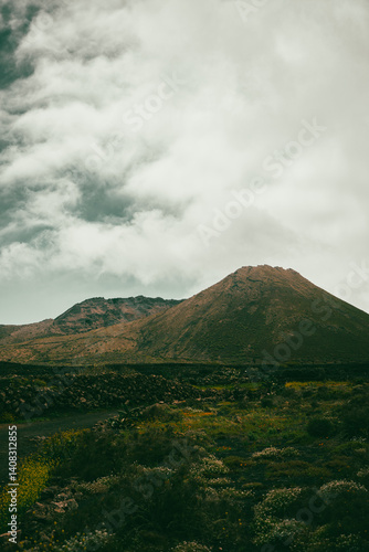 Mars-Like Volcanic Landscape in Timanfaya National Park, Lanzarote