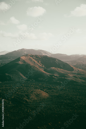 Mars-Like Volcanic Landscape in Timanfaya National Park, Lanzarote