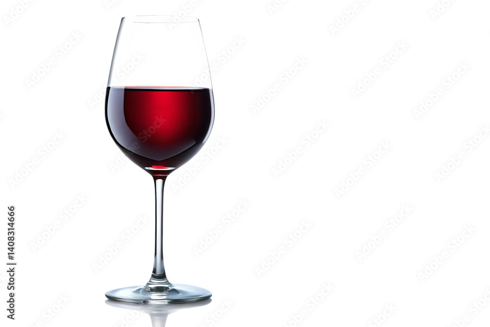 A glass of wine isolated on white background A glass of wine isolated on white background