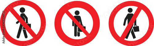 No Soliciting Signs and symbol vector illustration