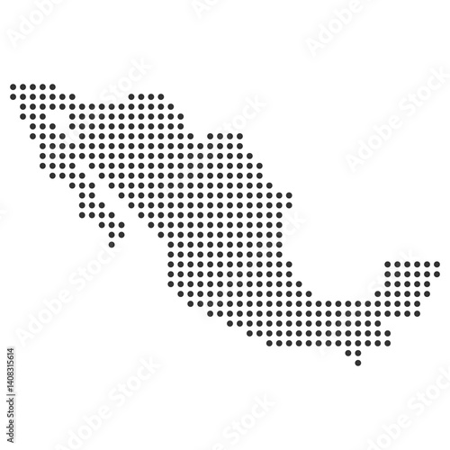 Dotted Mexico map vector illustration