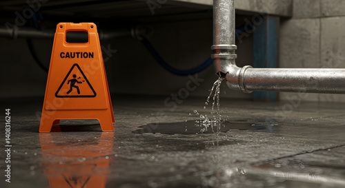 Caution: Water Leakage From Pipe Demands Prompt Attention To Avert Potential Hazard