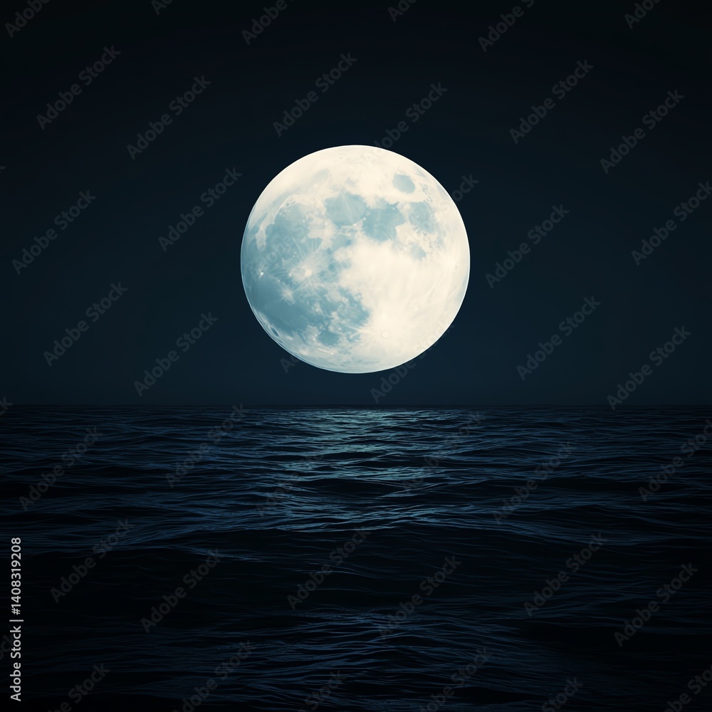 Moonlit ocean view under a starry night sky. Moonlit ocean view under a starry night sky.