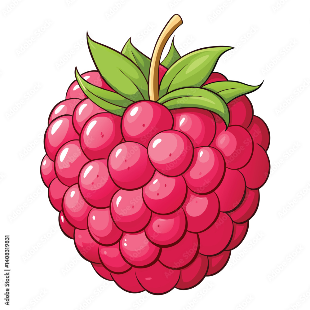 Vibrant raspberry illustration Vibrant raspberry illustration
