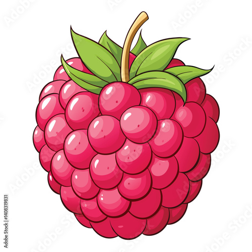 Vibrant raspberry illustration