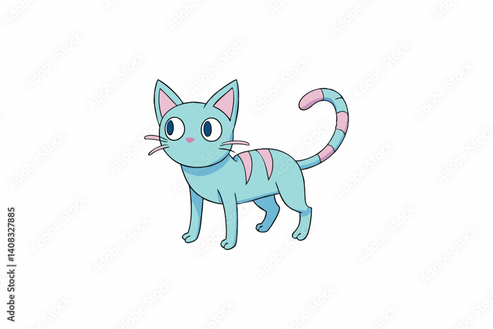 Obraz premium vector illustration of a cat