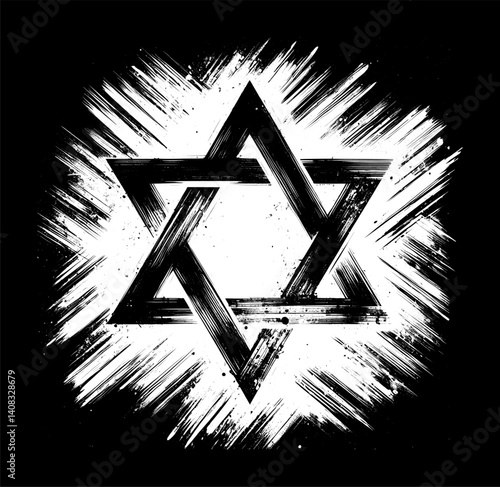 david star jewish icon - grunge style (artwork 7)