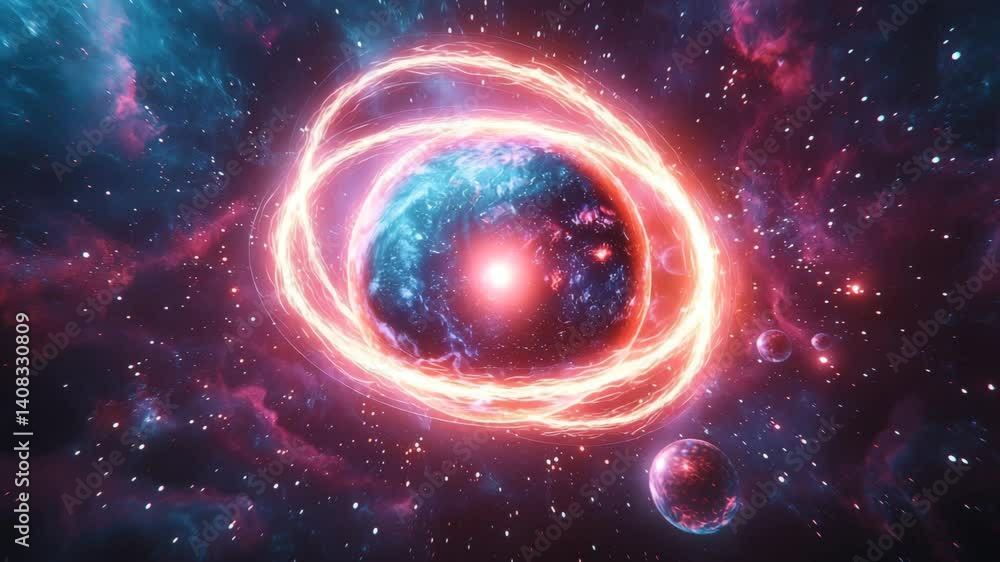 Exploring the vibrant universe with glowing atomic structures in a cosmic environment Exploring the vibrant universe with glowing atomic structures in a cosmic environment