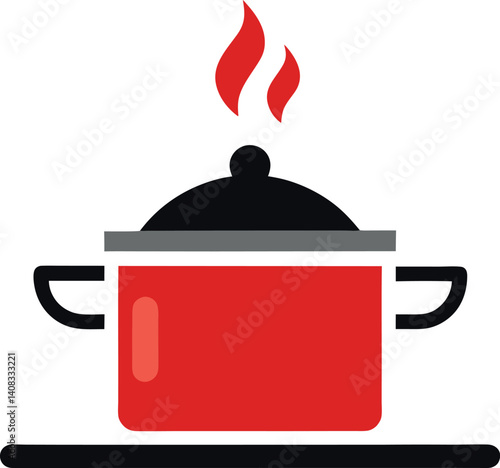 cooking pot with fire