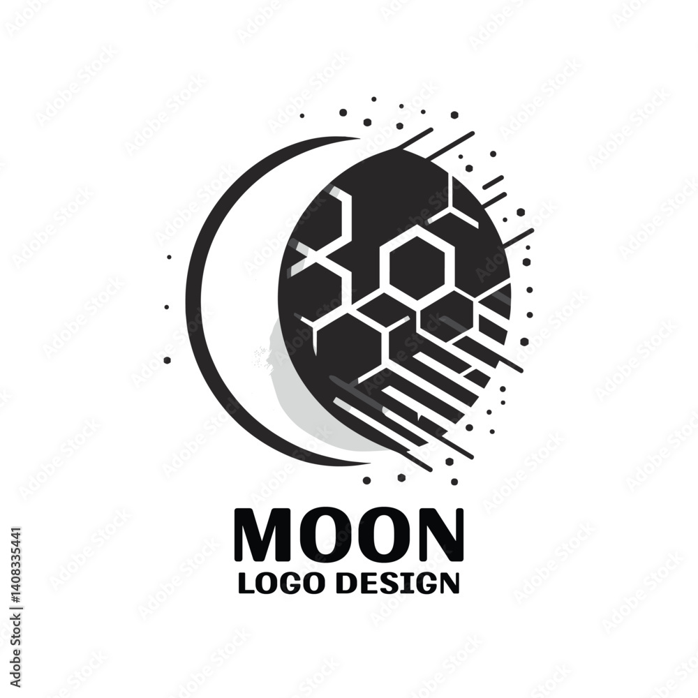 Obraz premium Moon Vector Logo Design