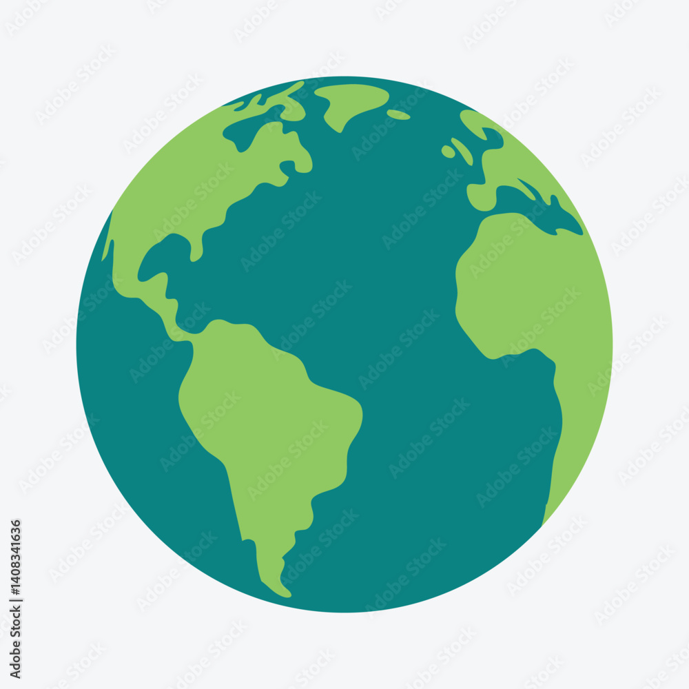 A vector earth illustration isolated on white background A vector earth illustration isolated on white background