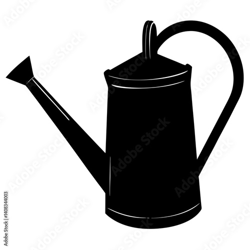 Silhouette of a classic watering can design