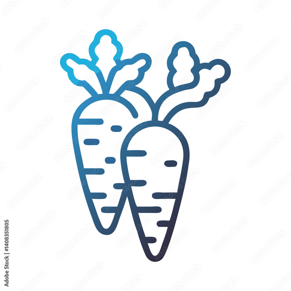 Carrot Icon Representing Root Vegetable Harvest and Fresh Produce Carrot Icon Representing Root Vegetable Harvest and Fresh Produce