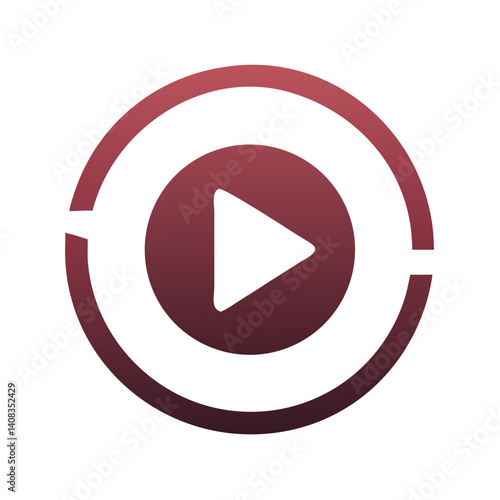Circular Play Button Icon Representing Media Playback and Audio/Video Streaming Free Download Circular Play Button Icon Representing Media Playback and Audio/Video Streaming - GFXLoad