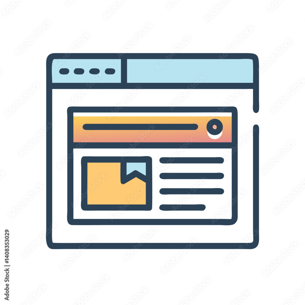 CMS Interface Icon Representing Web Content Management and Digital Publishing CMS Interface Icon Representing Web Content Management and Digital Publishing