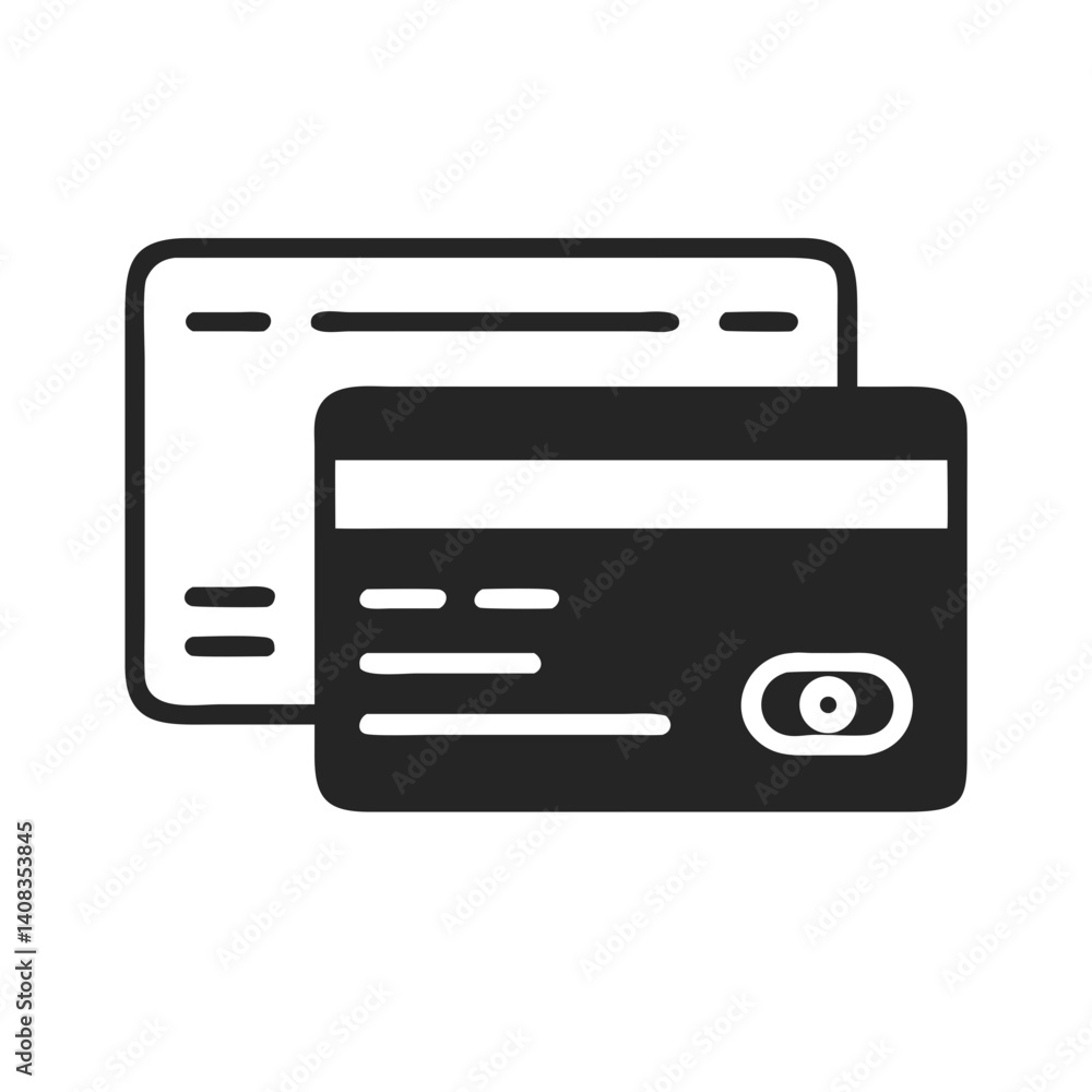 Credit Card Icon with CVV Representing Secure Verification and Online Payment Authentication Credit Card Icon with CVV Representing Secure Verification and Online Payment Authentication