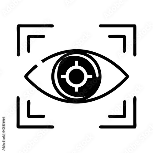 Eye in Frame Icon Representing AI-Powered Vision and Smart Recognition