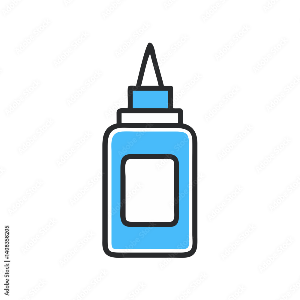 Glue Bottle Icon Representing Adhesive and Crafting Tools Glue Bottle Icon Representing Adhesive and Crafting Tools
