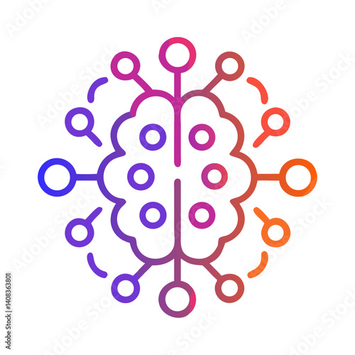 Neural Network Icon Representing AI Computational Power and Machine Learning