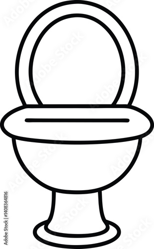 commode line art white background