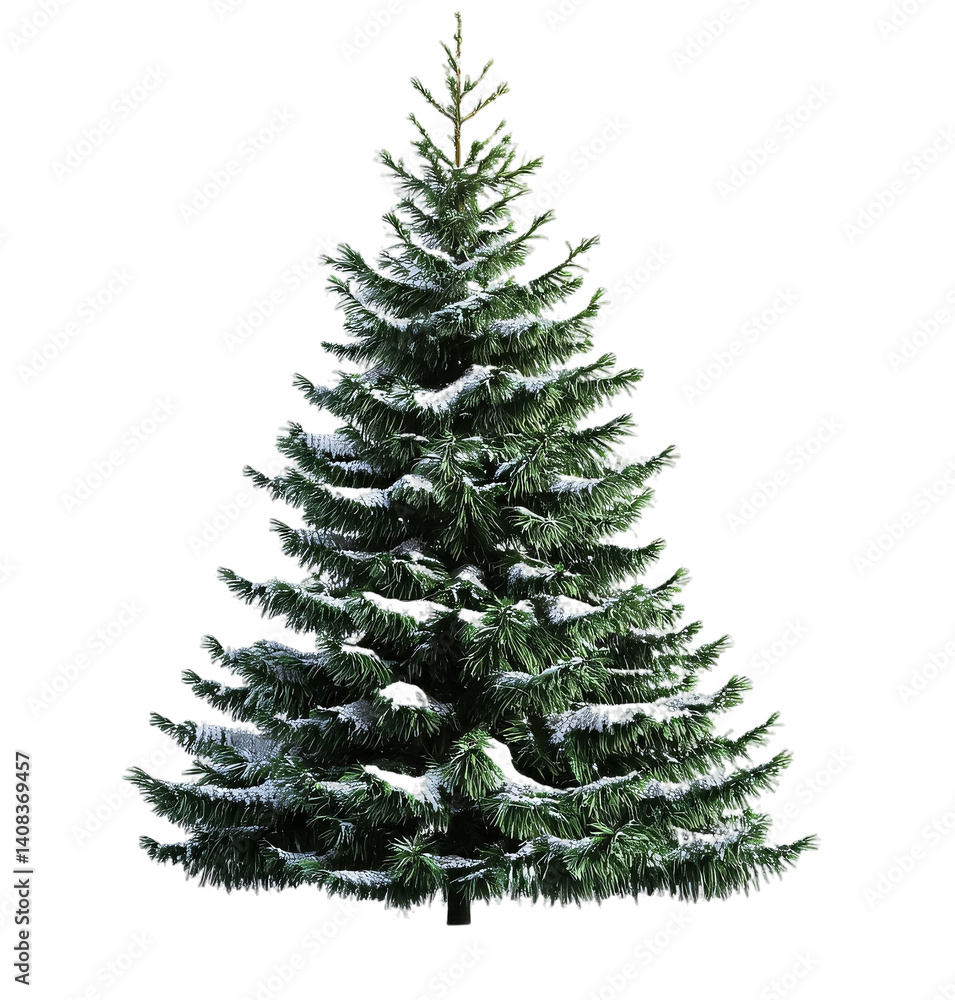 Fototapeta premium Christmas Tree Lights for Holiday Illumination - Isolated on White Background