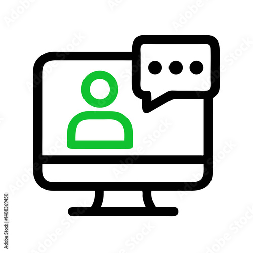Wallpaper Mural User Support Chat Icon Representing Desktop Communication and Customer Assistance Torontodigital.ca