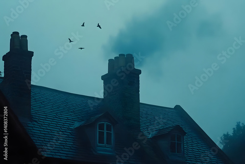 Wallpaper Mural Mysterious teal silhouettes Torontodigital.ca