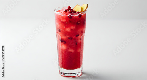 Wallpaper Mural Refreshing Pomegranate And Ginger Beverage Served Chilled In Tall Clear Glass Torontodigital.ca
