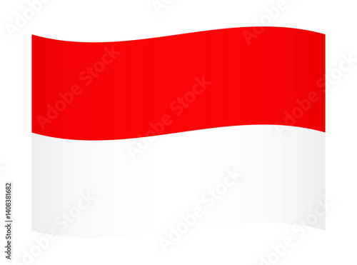 Free Download Indonesia wavy flag illustration. Waving flag of Indonesia transparation png - GFXLoad