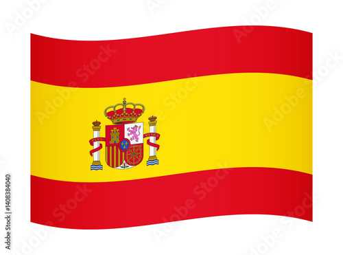 Wallpaper Mural Spain wavy flag illustration. Waving flag of Spain transparation png Torontodigital.ca
