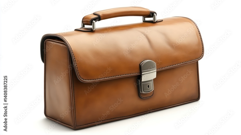 Classic Brown Leather Briefcase with Handle and Lock Professional Business Accessory for Offic Classic Brown Leather Briefcase with Handle and Lock Professional Business Accessory for Offic