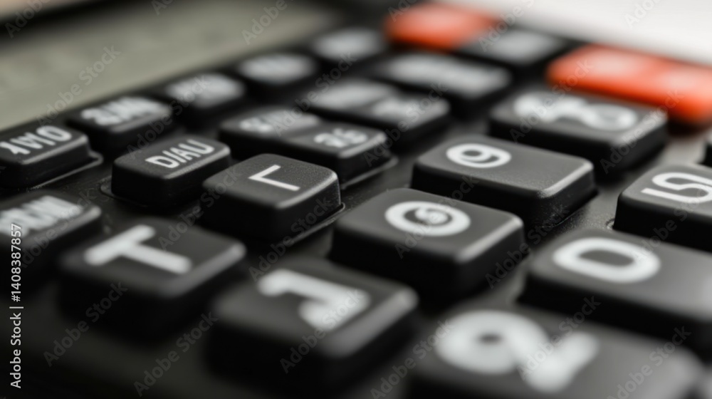 CloseUp of a Calculator Displaying Numbers and Functions for Financial and Mathematical Calcul CloseUp of a Calculator Displaying Numbers and Functions for Financial and Mathematical Calcul