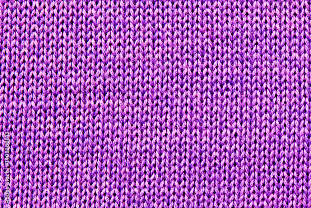 Violet knitted wool fabric background (texture). Flat lay, top view Violet knitted wool fabric background (texture). Flat lay, top view