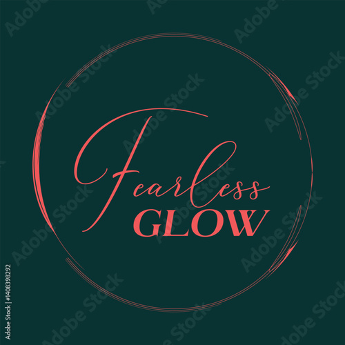 Fearless Glow- Modern Typography & Elegant Script Font | Premium Vector Design