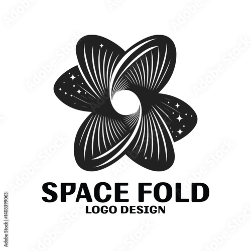 Space Fold Vector Logo Design