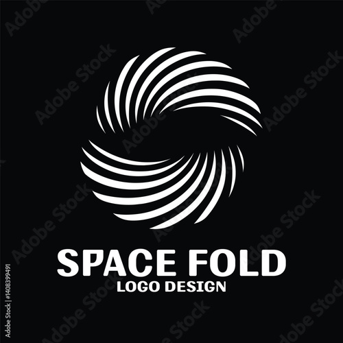 Space Fold Vector Logo Design