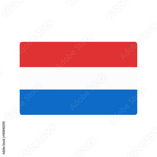 Free Download Netherlands Flag Icon Design in Red, White, and Blue Colors   - GFXLoad