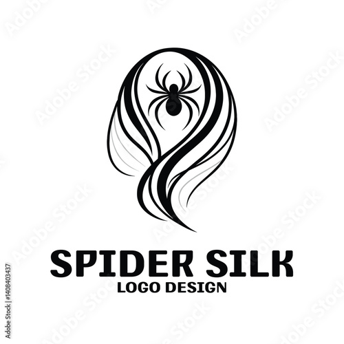 Spider Silk Vector Logo Design