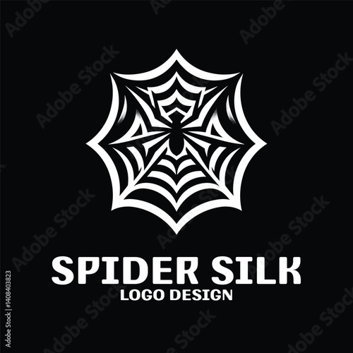 Spider Silk Vector Logo Design