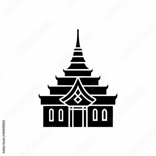 Wallpaper Mural creative details Pagoda Icon Vector Illustration Torontodigital.ca