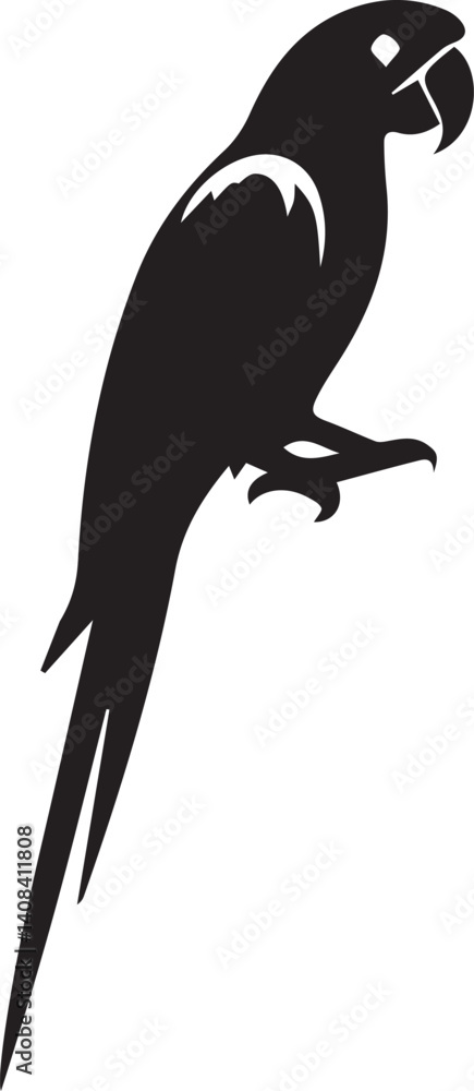 Fototapeta premium Parrot silhouette vector EPS