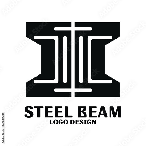 Steel Beam Vector Logo Design