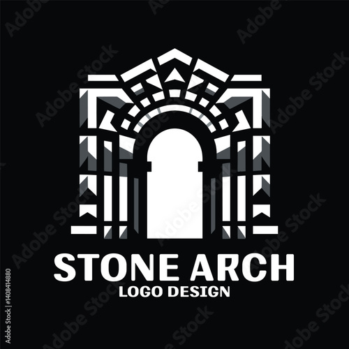 Stone Arch Vector Logo Design