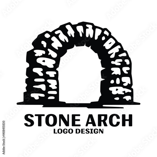 Stone Arch Vector Logo Design