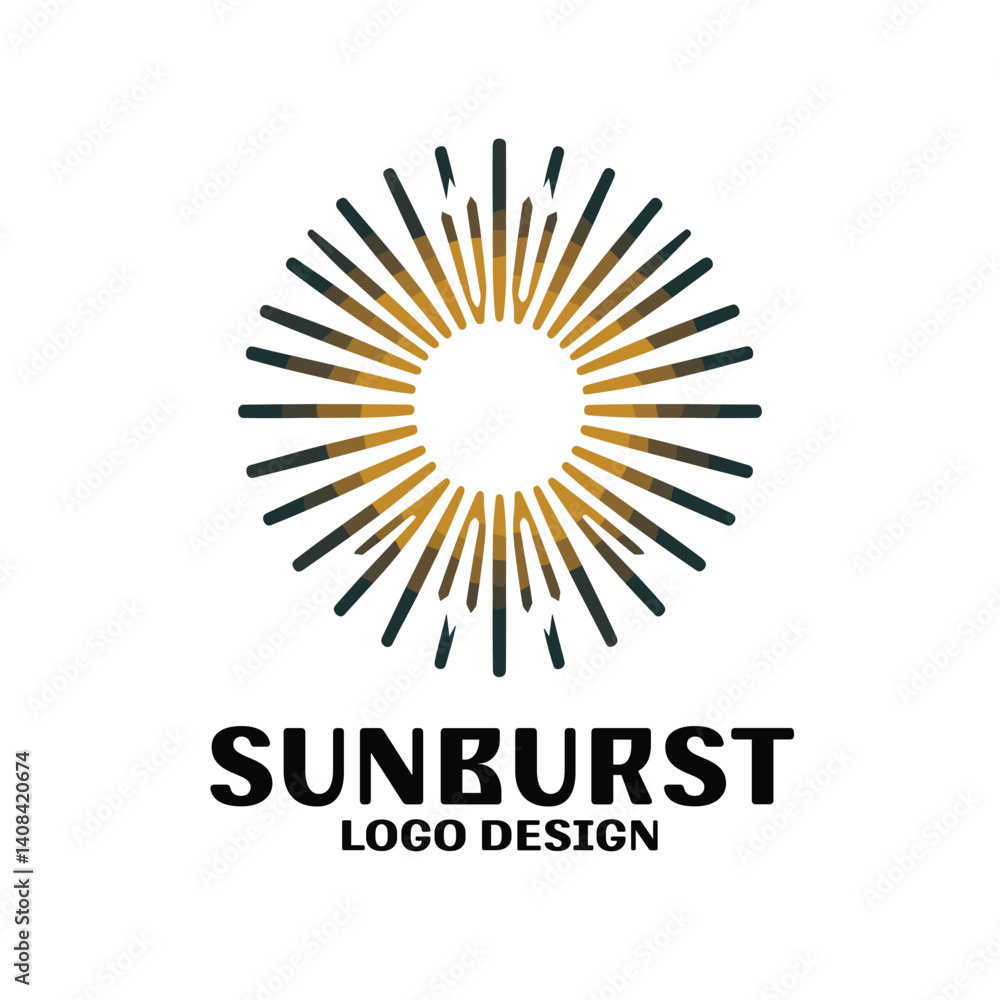 Fototapeta premium Sunburst Vector Logo Design