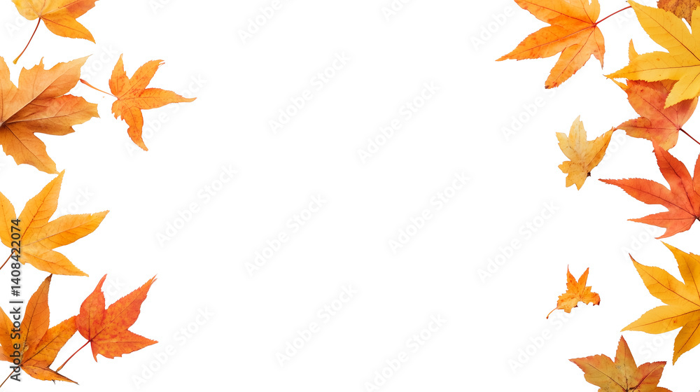 Isolated pile of autumn leaves, PNG cutout isolated on transparent background Isolated pile of autumn leaves, PNG cutout isolated on transparent background