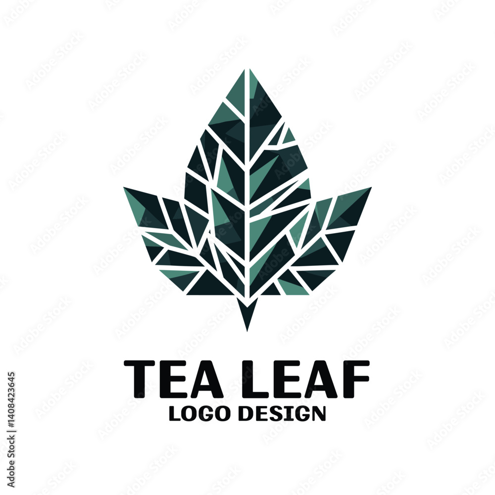 Obraz premium Tea Leaf Vector Logo Design