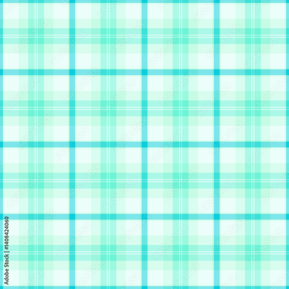 Collection check fabric pattern, kitchen tartan background seamless. Conceptual textile texture plaid vector in teal and light colors. Collection check fabric pattern, kitchen tartan background seamless. Conceptual textile texture plaid vector in teal and light colors.